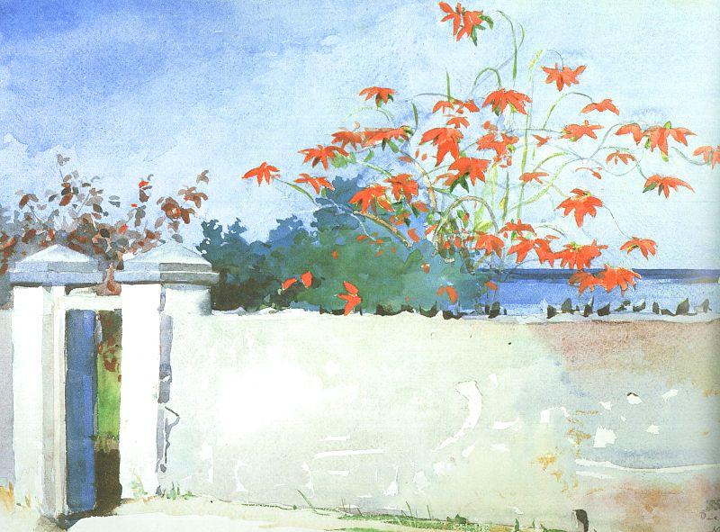 Winslow Homer A Wall, Nassau Sweden oil painting art